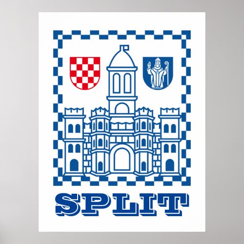 Coat of Arms of Split Croatia Poster