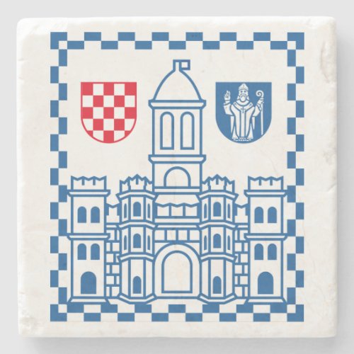 Coat of Arms of Split Croatia Stone Coaster