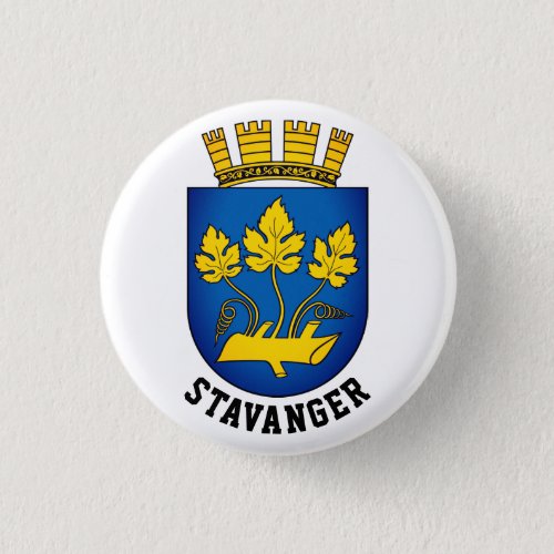 Coat of Arms of Stavanger Norway Button