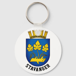Coat of Arms of Stavanger, Norway Keychain
