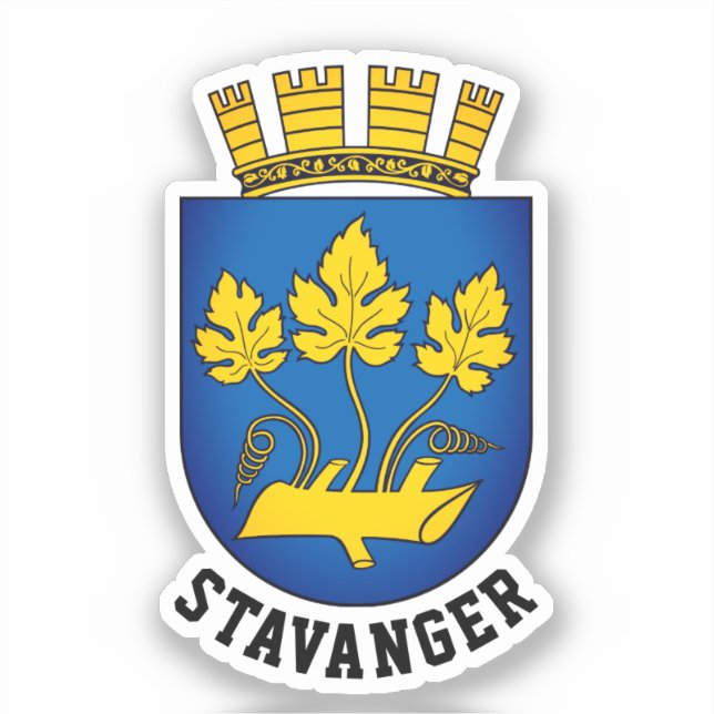 Coat of Arms of Stavanger, Norway Sticker (Front)