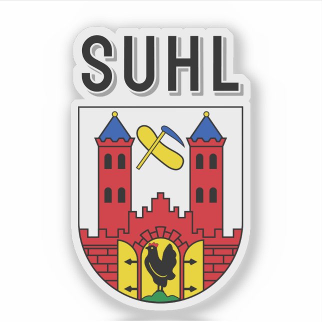Coat of Arms of Suhl, Germany Sticker (Front)