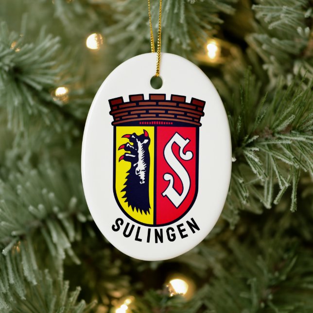 Coat of Arms of Sulingen, Germany Ceramic Ornament (Tree)