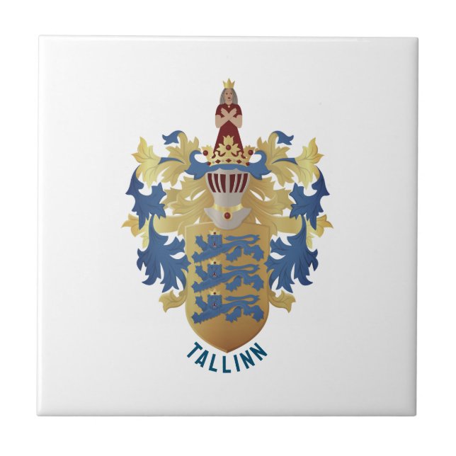 Coat of Arms of Tallinn - ESTONIA Ceramic Tile (Front)