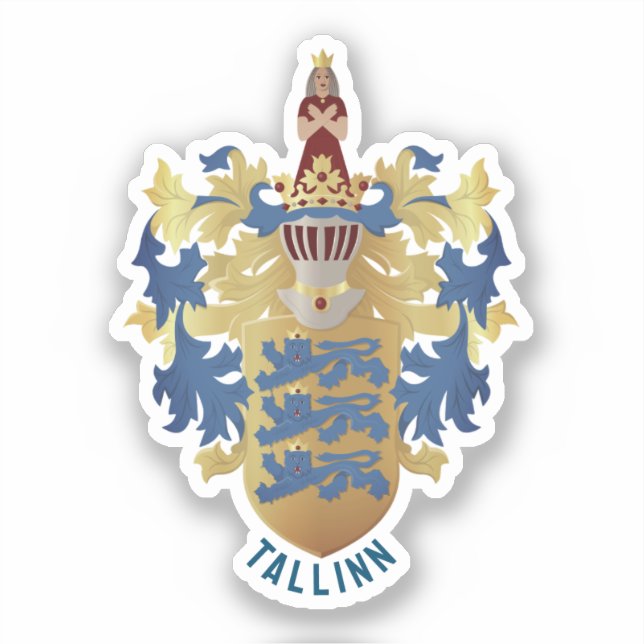 Coat of Arms of Tallinn - ESTONIA Sticker (Front)