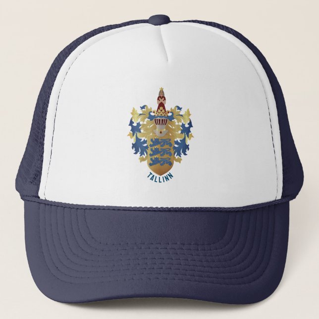 Coat of Arms of Tallinn - ESTONIA Trucker Hat (Front)