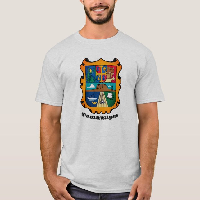 Coat of Arms of Tamaulipas (state), Mexico T-Shirt (Front)