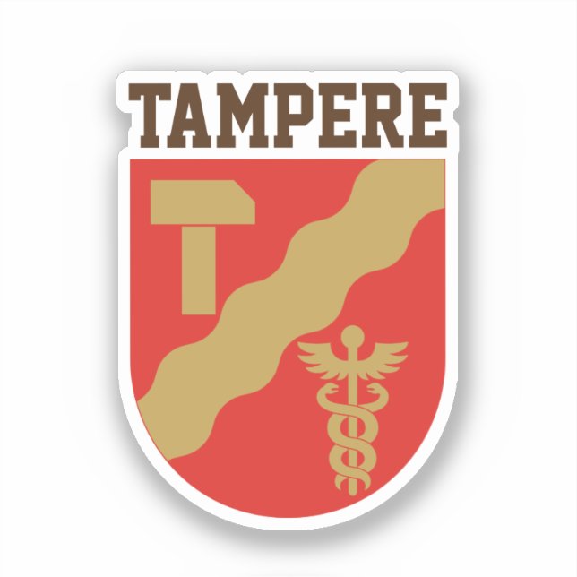 Coat of Arms of Tampere, Finland Sticker (Front)