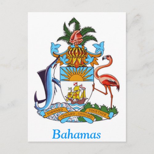 Coat of arms of the Bahamas Postcard