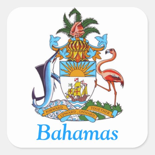 Coat of arms of the Bahamas Square Sticker