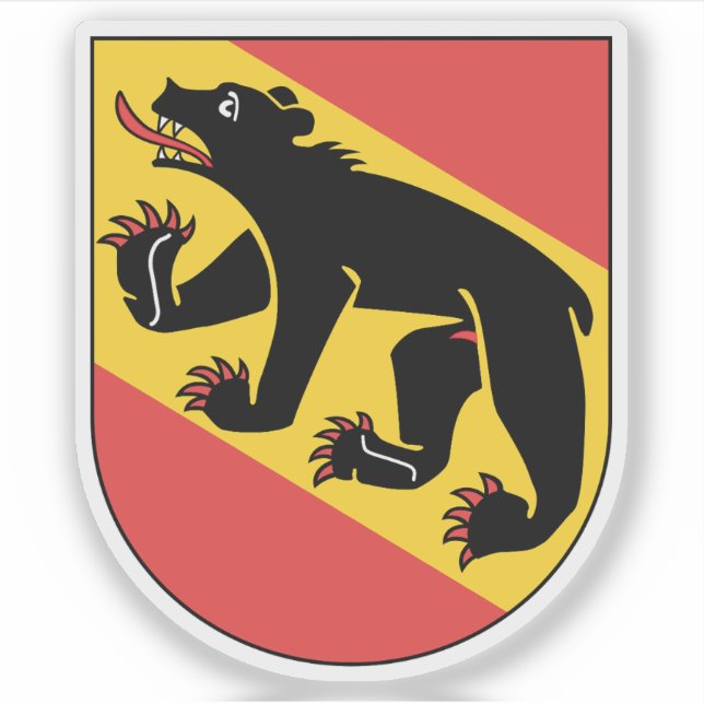 Coat of arms of the canton of Bern, Switzerland Sticker (Front)