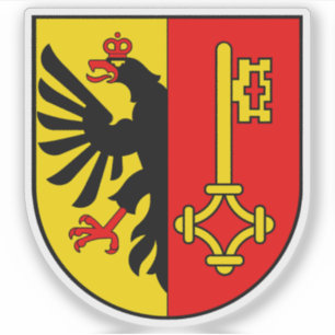 Coat of arms of the canton of Geneva, Switzerland Sticker