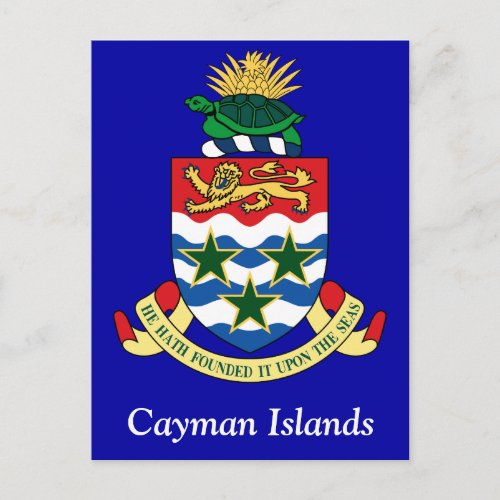 Coat of arms of the Cayman Islands Postcard