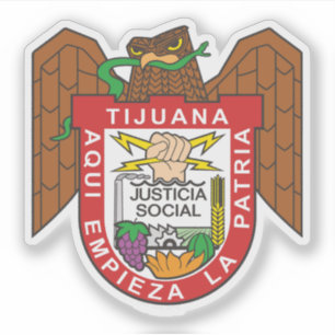 Coat of arms of the city of Tijuana, Mexico Sticker