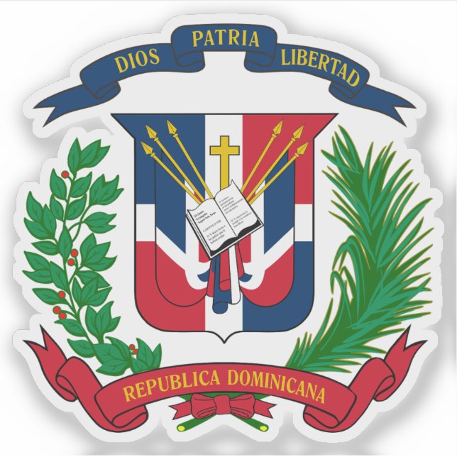 Coat of arms of the Dominican Republic  Sticker (Front)