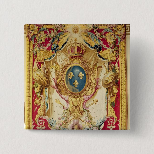 Coat of arms of the French Royal Family Pinback Button (Front)