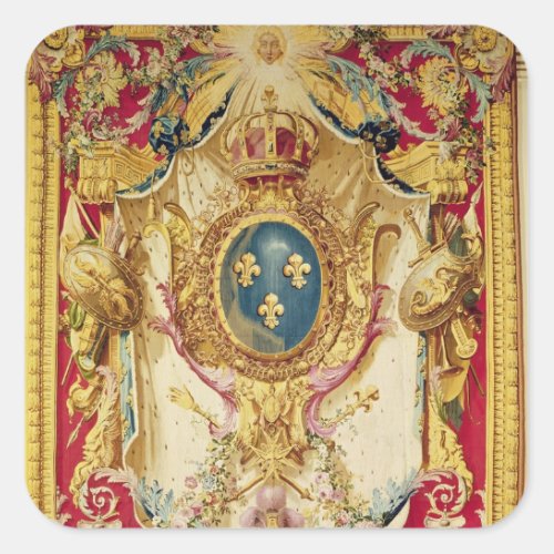 Coat of arms of the French Royal Family Square Sticker