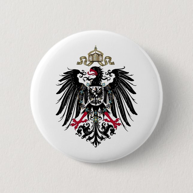 Coat of Arms of the German Empire (1889-1918) Button (Front)