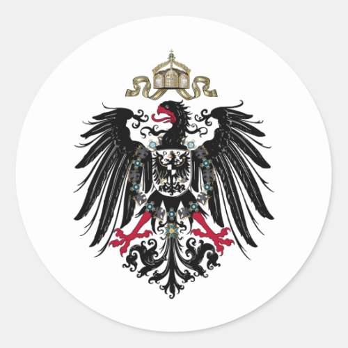 Coat of Arms of the German Empire 1889_1918 Classic Round Sticker