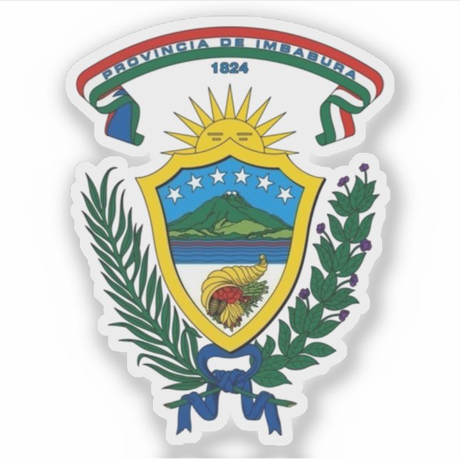 Coat of arms of the Imbabura Province, Ecuador Sticker (Front)