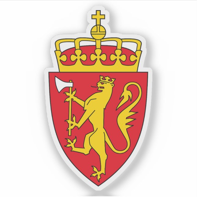 Coat of arms of the Kingdom of Norway Sticker (Front)