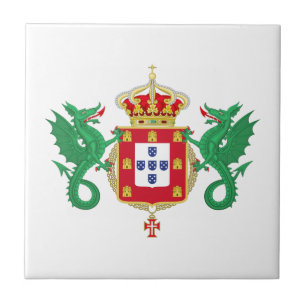 Coat of Arms of the Kingdom of Portugal 1640-1910 Ceramic Tile
