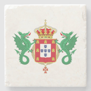 Coat of Arms of the Kingdom of Portugal 1640-1910) Stone Coaster