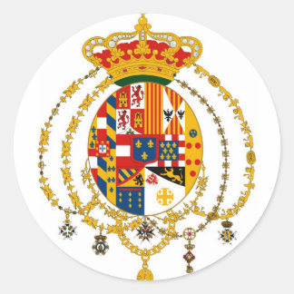 Coat of Arms of the Kingdom of the Two Sicilies Classic Round Sticker