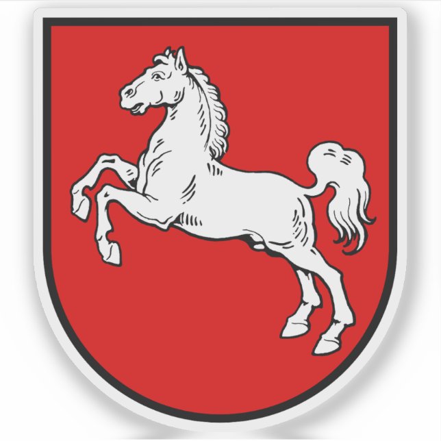 Coat of arms of the Lower Saxony state, Germany Sticker (Front)