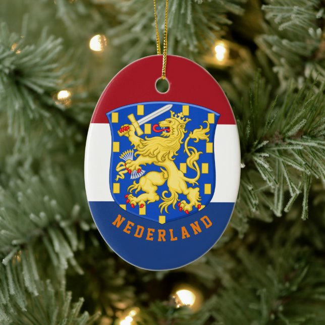 Coat of arms of the Netherlands Ceramic Ornament (Tree)