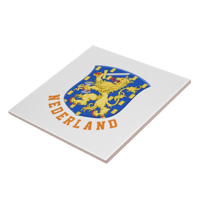 Coat of arms of the Netherlands Ceramic Tile (Side)