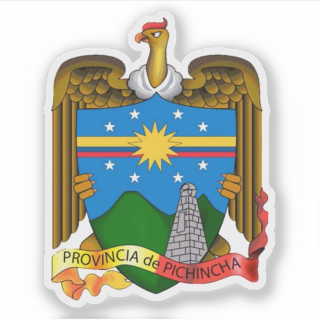 Coat of arms of the Pichincha Province, Ecuador Sticker (Front)