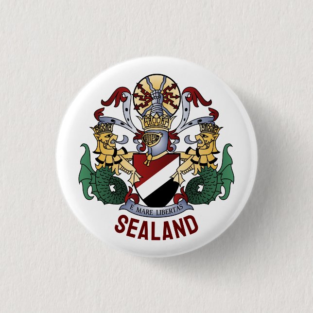 Coat of Arms of the Principality of Sealand Button (Front)