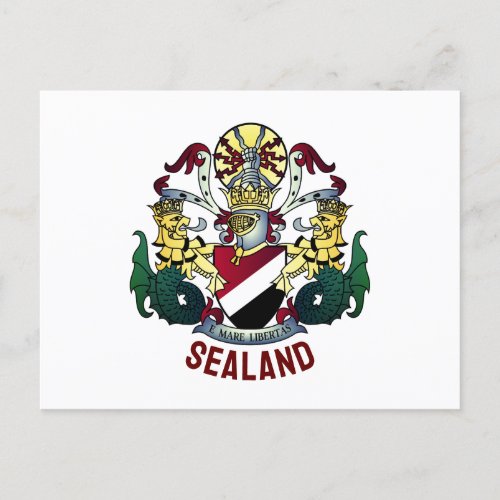 Coat of Arms of the Principality of Sealand Postcard