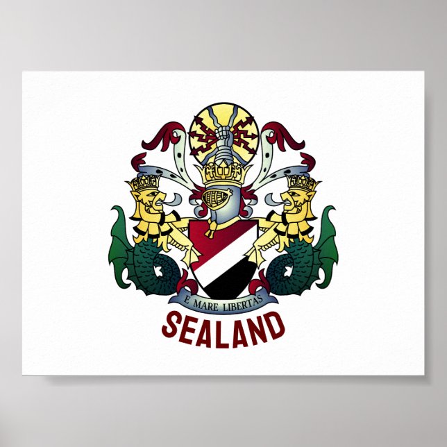 Coat of Arms of the Principality of Sealand Poster (Front)