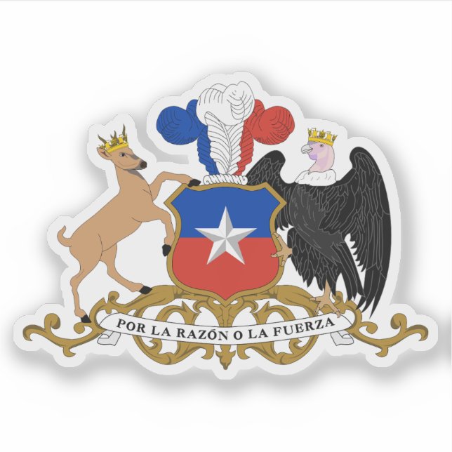 Coat of arms of the Republic of Chile Sticker (Front)