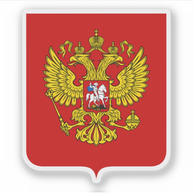 Coat of arms of the Russian Federation  Sticker (Front)