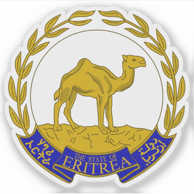 Coat of arms of the State of Eritrea Sticker (Front)