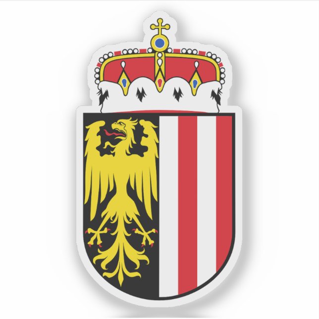 Coat of arms of the state of Upper Austria Sticker (Front)