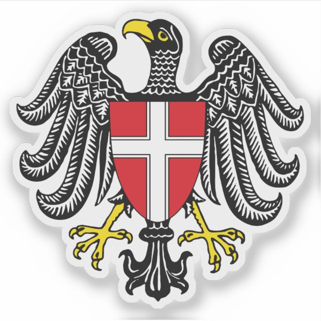 Coat of arms of the state of Vienna (Wien),Austria Sticker (Front)
