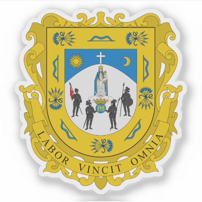 Coat of arms of the state of Zacatecas, Mexico Sticker (Front)