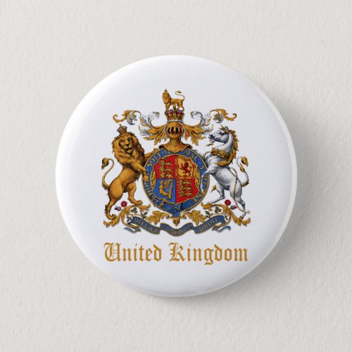 COAT OF ARMS OF THE UNITED KINGDOM BUTTON