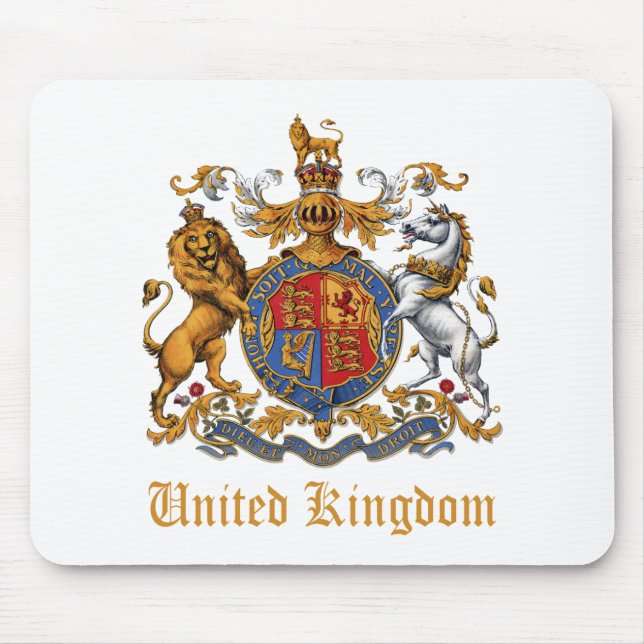 COAT OF ARMS OF THE UNITED KINGDOM MOUSE PAD (Front)