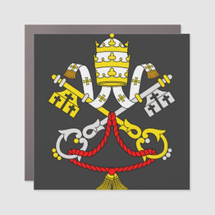 Coat of arms of the Vatican City Car Magnet
