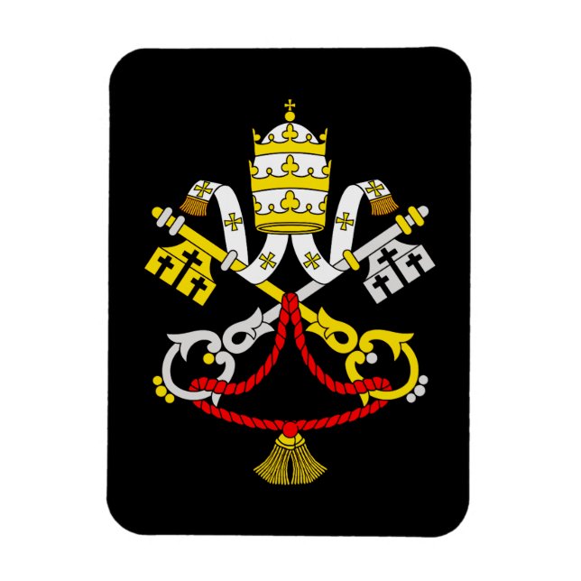 Coat of arms of the Vatican City Magnet (Vertical)