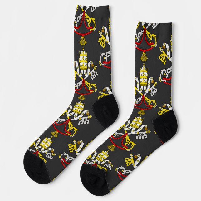Coat of arms of the Vatican City Socks (Left)