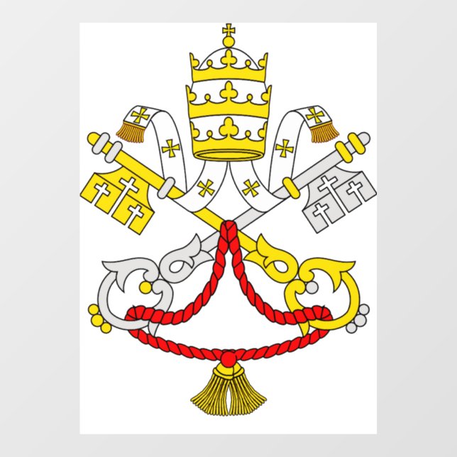 Coat of arms of the Vatican City Window Cling (Sheet)
