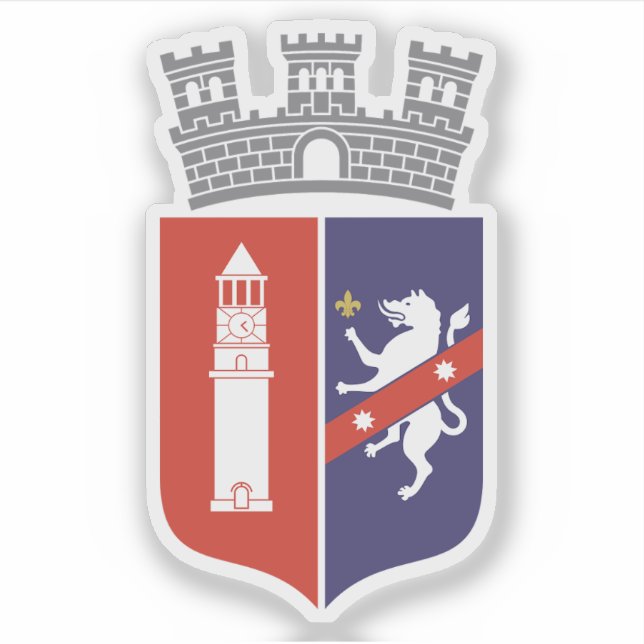 Coat of arms of Tirana, Albania Sticker (Front)