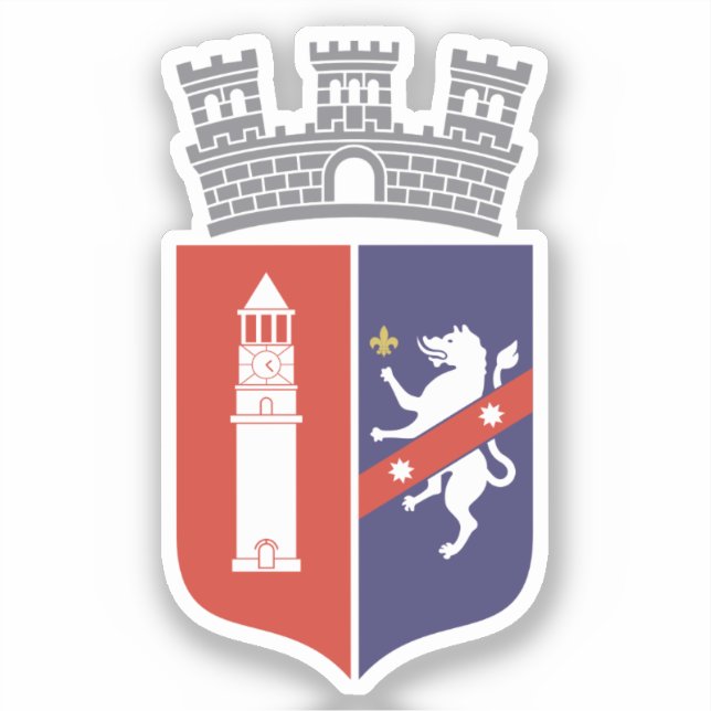 Coat of Arms of Tirana, Albania Sticker (Front)