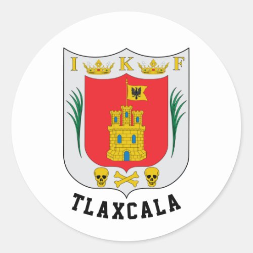 Coat of Arms of Tlaxcala Mexico Classic Round Sticker